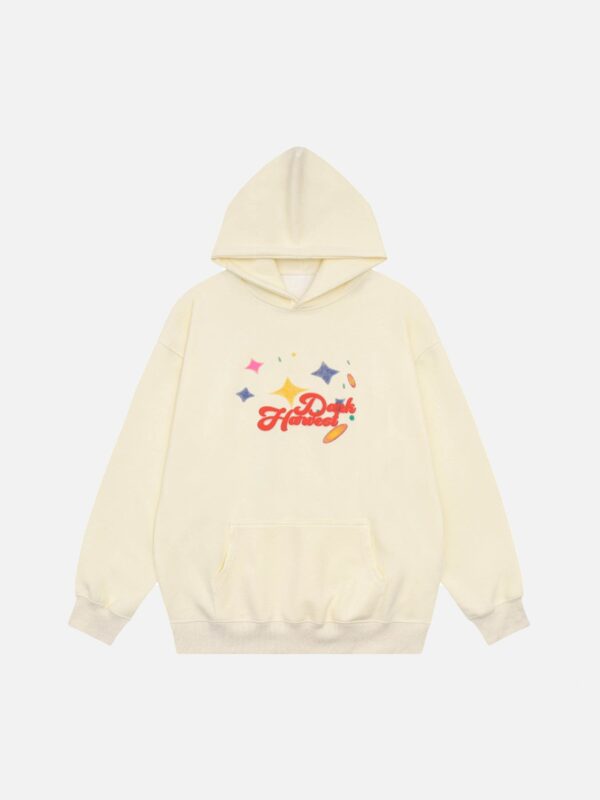 Star Letter Hooded Sweatshirt