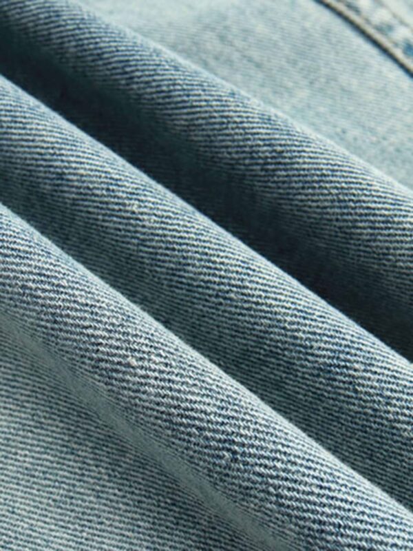 High Street Washed And Worn Denim Hoodie - 1464