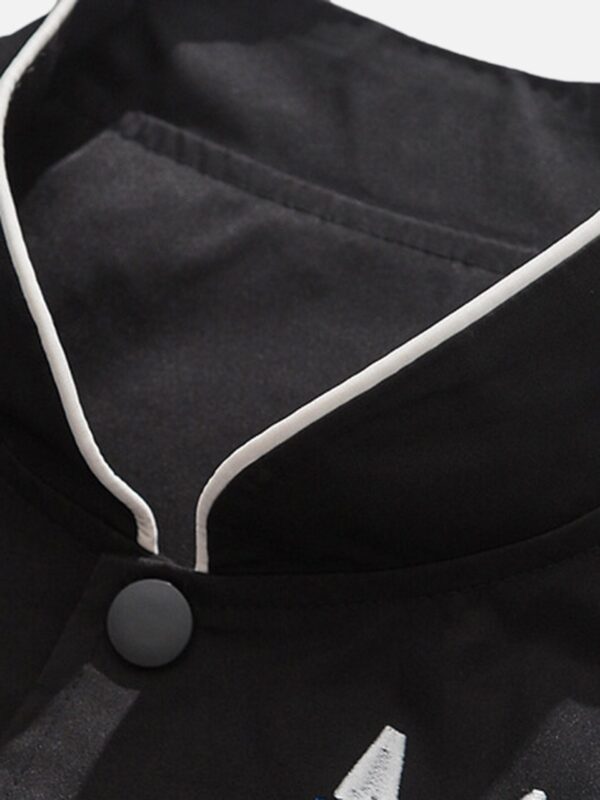 American Street Hip-hop Patchwork Embroidered Jacket -1356