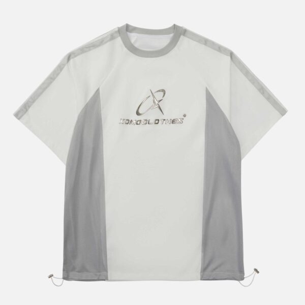 Paneled Print T-shirt -1586