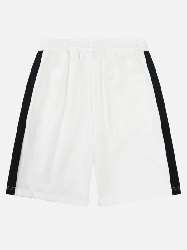 Color-coded Printed Casual Shorts