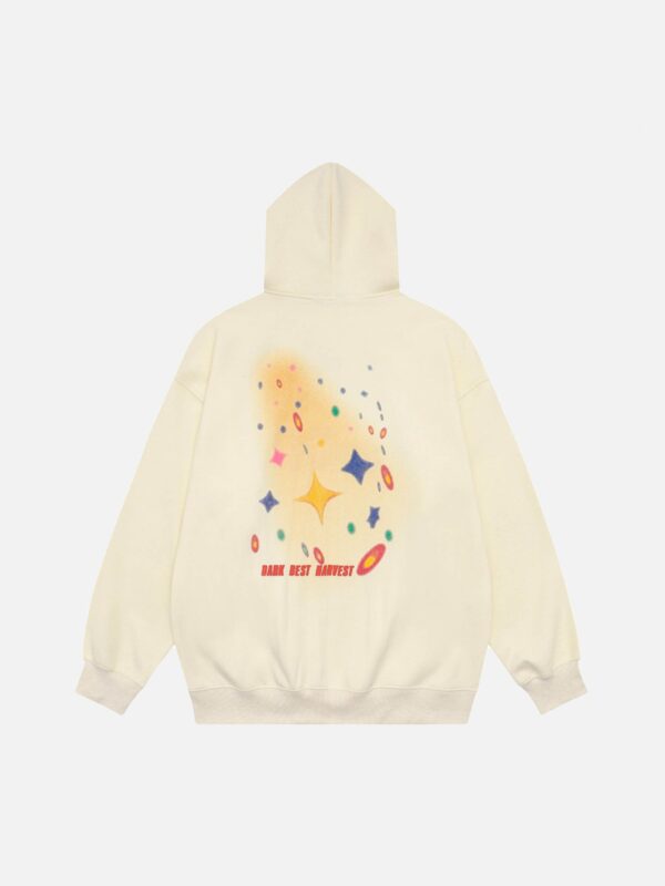 Star Letter Hooded Sweatshirt