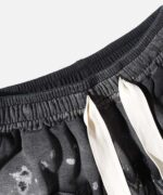 Gradient Letter Embroidery Casual Shorts