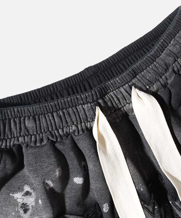 Gradient Letter Embroidery Casual Shorts