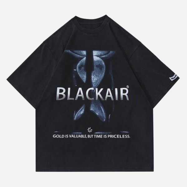 Dark Time Hourglass Print T-shirt