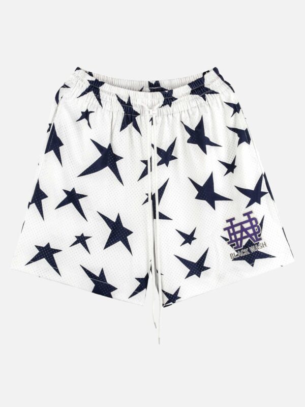 Mesh Hole Peplum Shorts