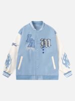 Alphabet Embroidery Flame Baseball Jerseys