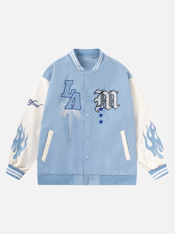 Alphabet Embroidery Flame Baseball Jerseys