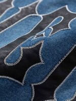 Tie-dye Gradient Letter Embroidery T-shirt - 1542