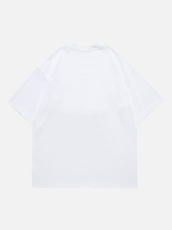 American West Coast Skull Vintage T-shirt Short Sleeve