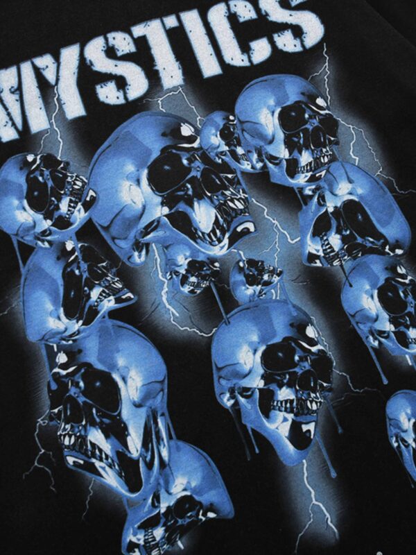 American West Coast Skull Vintage T-shirt Short Sleeve