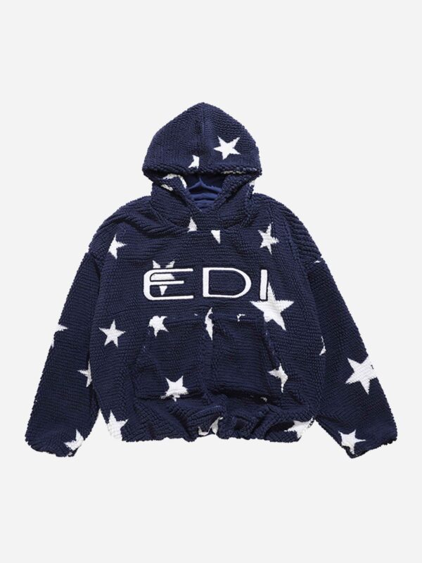 Loose Square Fleece Hoodie