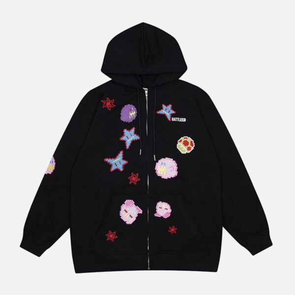 Planet Hooded Zipper Hoodie