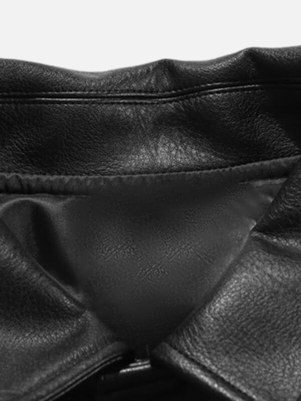 Stallion Letter PU Leather Jacket - 1635