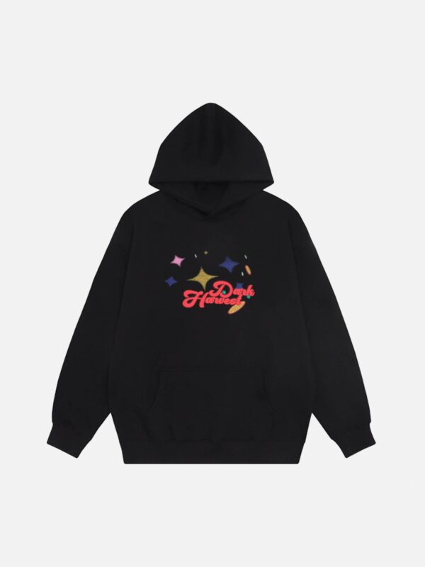 Star Letter Hooded Sweatshirt