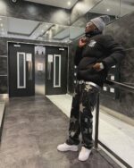 American Retro Letter Print Autumn And Winter Thickening Loose Down Jacket Couple Models -1393