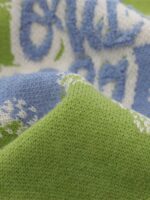 Camouflage Peplum Crew Neck Knit