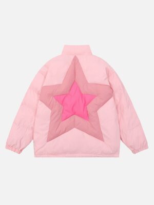 American High Street Stars Thickened With Cotton Stand-up Collar Cotton Jacket - 1560