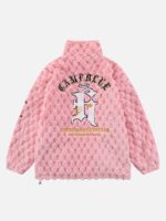 American Letter Embroidery Thicken Couple Models Jacket