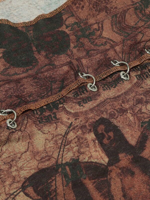 American Vintage Butterfly Embroidery Pattern Sleeveless Vest -1605