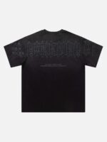 Tie-dye Gradient Letter Embroidery T-shirt - 1542