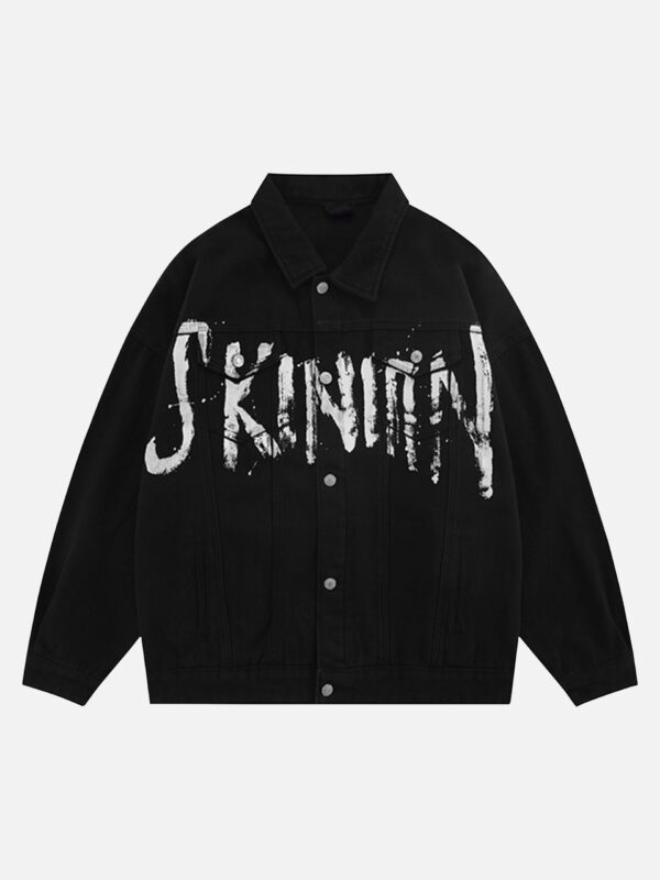 American Street Personality Loose Vintage Lapel Denim Jacket