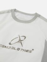 Paneled Print T-shirt -1586