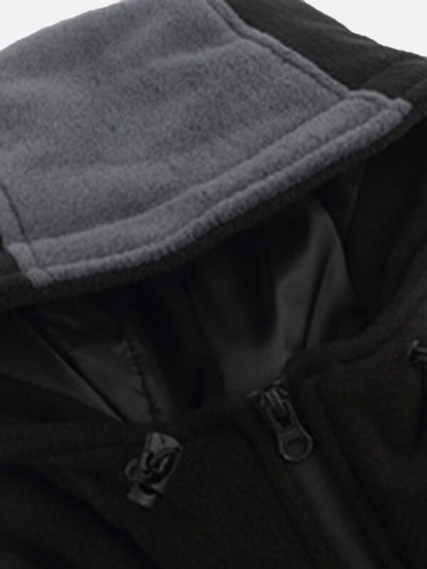 Rocking Fleece Color Blocking Zipper Jacket
