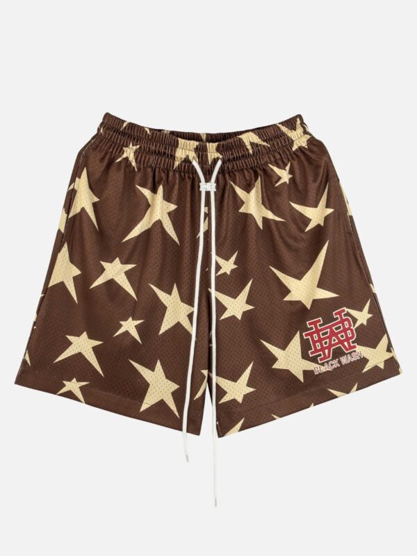 Mesh Hole Peplum Shorts