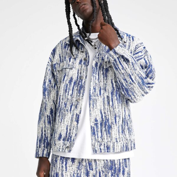 Jacquards Straight Trucker Jacket -1013