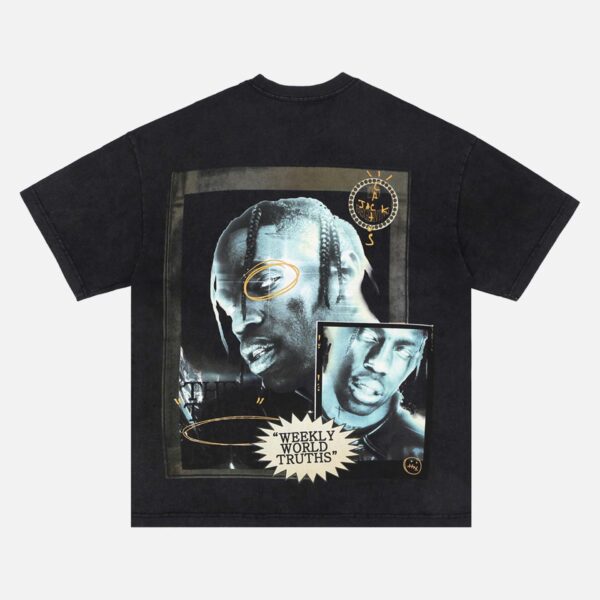 European And American Dark Characters Printed Short-sleeved T-shirt