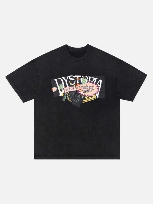 European And American Dark Characters Printed Short-sleeved T-shirt