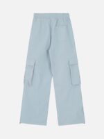 Casual Printed Straight Leg Work Pants