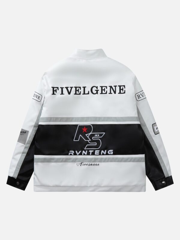 American Vintage Hip-hop Biker Cotton Jacket -1539