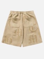 Gothic Monogram Embroidered Shorts