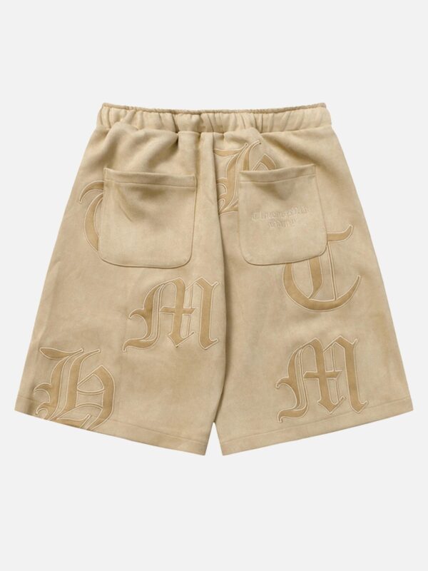 Gothic Monogram Embroidered Shorts