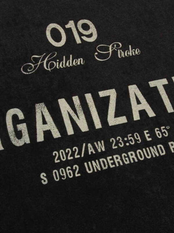 Old Washed Skeleton Print T-shirt - 1573