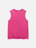 Hip-hop Letter Print Ragged Undershirt