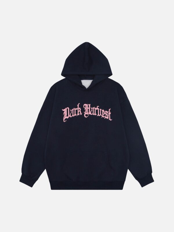 Pentagram Print Hooded Sweatshirt