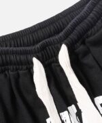 Star Letter Print Drawstring Shorts -1601