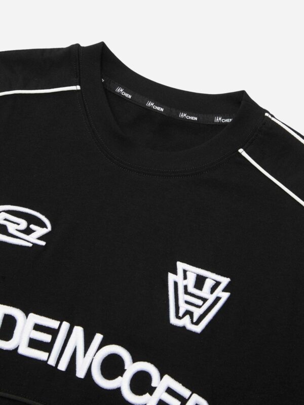 Embroidered Panel T-shirt -1587