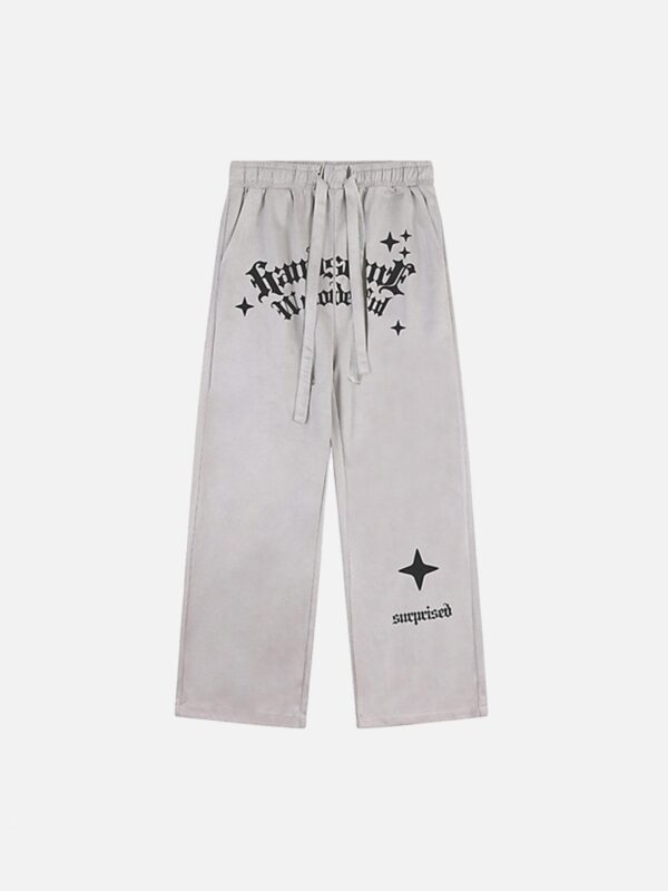 Alphabet Suede Pants