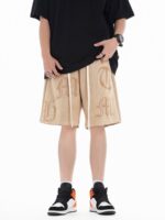 Gothic Monogram Embroidered Shorts