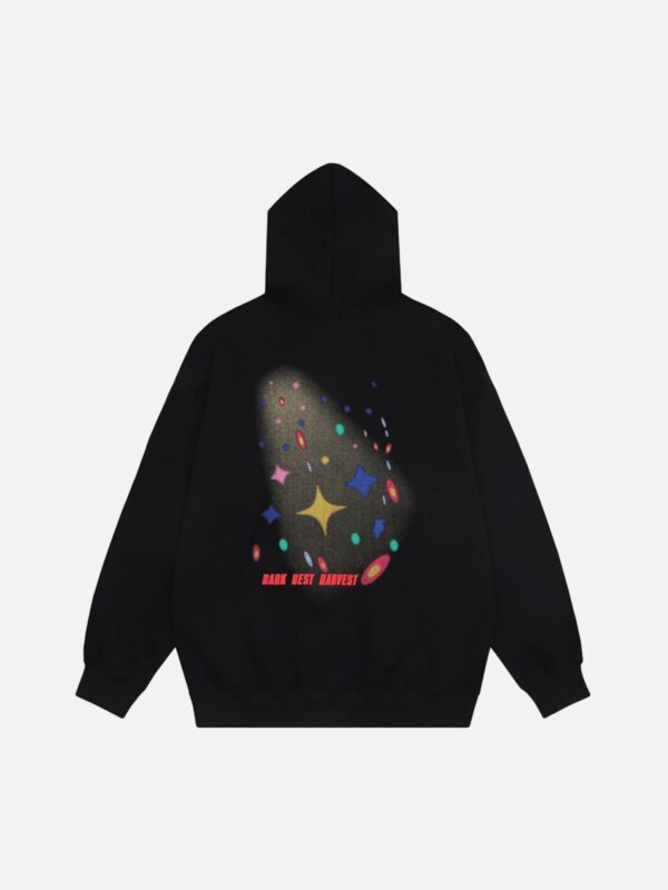 Star Letter Hooded Sweatshirt