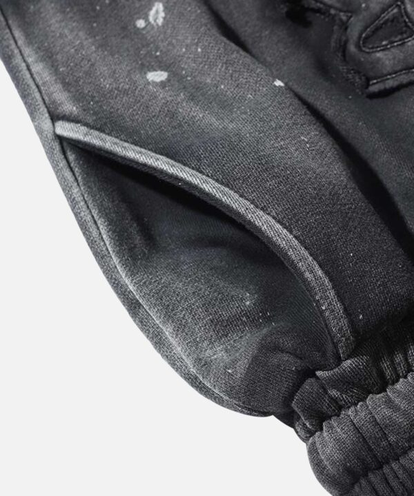 Gradient Letter Embroidery Casual Shorts