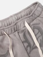 Gothic Monogram Embroidered Shorts