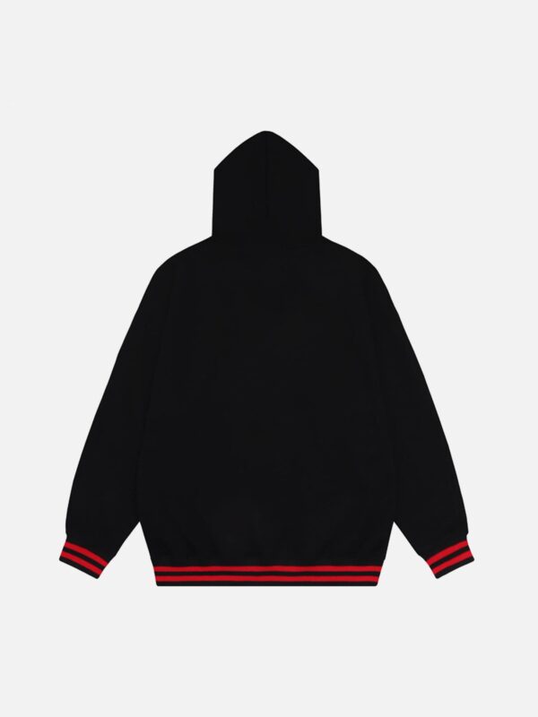 Star Letter Print Hooded Sweatshirt