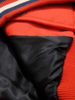 Letter-embroidered Contrasting Jacket