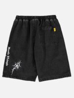 Flame Print Loose Shorts