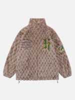 American Letter Embroidery Thicken Couple Models Jacket